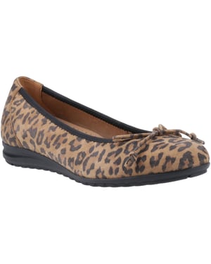 Hush Puppies Lucille Dames Leren Luipaard Flats