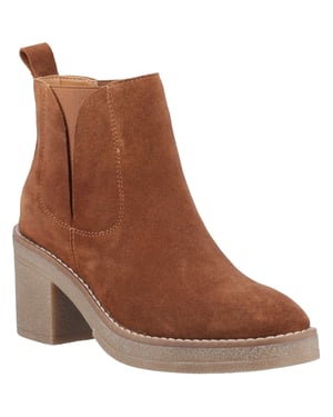 Hush Puppies Felicia Suède Dames Tan Geklede Chelsea Laarsjes