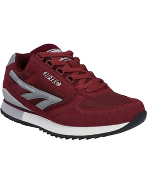 Hi-Tec Silver Shadow PU Suède/Polyester Heren Kersenkleurige Veterschoenen