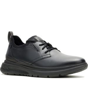 Hush Puppies Excel Leren Heren Zwarte/Zwarte Veterschoenen