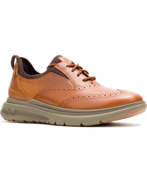 Hush Puppies Excel Leer Heren Cognac Veterschoenen