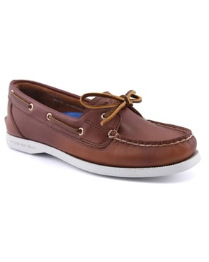 Sperry Authentic 1 Eye Leren Dames Bruine Bootschoenen