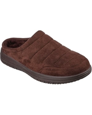Skechers Relaxed Fit: Murette - Garvanza Microfiber Herenslippers in Chocolade