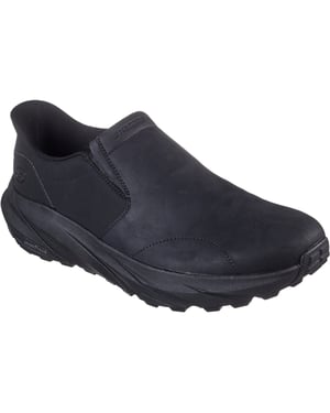 Skechers Conner Rayne Leren Heren Zwarte Instappers