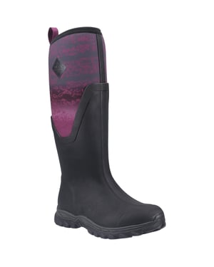 Muck Boots Arctic Sport II Tall Rubberen Zwarte/magenta Winter Kniehoge Laarzen Voor Dames