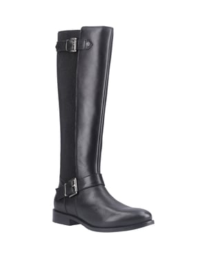 Hush Puppies Daphne Leren Dames Zwarte Laarzen