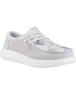 HEYDUDE Wendy COMF Leer Dames Grijs/Slang Moccasins Schoenen