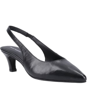 Hush Puppies Nahla Leren Zwarte Puntige Slingback Schoenen Voor Dames