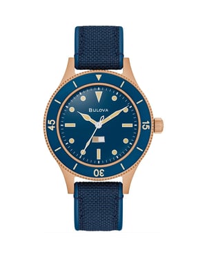 Bulova Archive Series Mil Ships 150th Anniversary Edition Heren Horloge Blauw 98A325