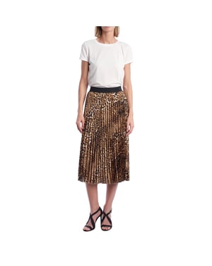 WJCD0302F Geplooide midirok voor dames