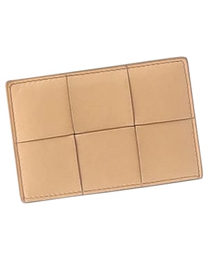 Bottega Veneta Intrecciato Kaartenhouder in Beige Leer