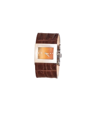 Roberto Cavalli Bruine Leren Horloge - '10s