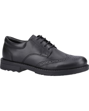 Hush Puppies Brian Senior Leren Herenschoenen In Het Zwart