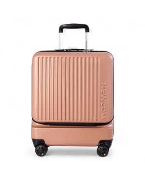 Duurzame EasyJet Ryanair 39 x 26 x 51,5 cm roze voorkoffer met open cabine