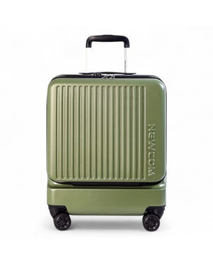 Duurzame EasyJet Ryanair 39 x 26 x 51,5 cm olijfgroene voorkoffer met open cabine