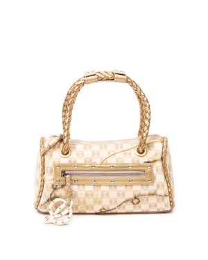 Braided Handle Zip Tote  Handtas