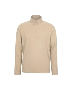 Mountain Warehouse Heren Camber II Camo Half Zip Fleece Top (Gebroken wit)