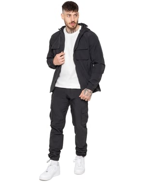 Enzo Milano Heren Poly Cargo Trainingspak Set