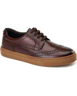 Base London Clapton Leren Heren Bruine Brogues Schoenen