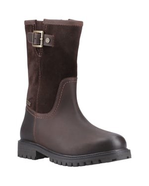 Hunter Canna Enkelboot Leer Dames Bruine Laarzen