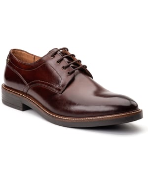 Base London Durham Leren Heren Veterschoenen in Verbrand Bruin