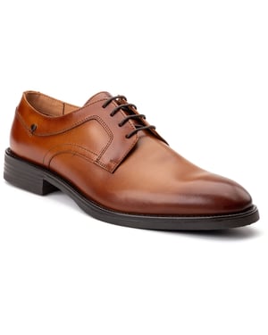 Base London Mouw Leer Heren Tan Veterschoenen