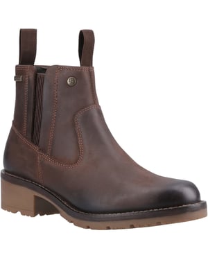 Hunter Skye Dealer Boot Leer Dames Bruine Bovenstukken