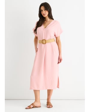Blush Air Flow oversized jurk met ceintuur