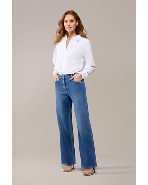 Livia Denim Broek Medium Blauw Denim