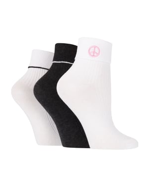 3-Pack Damesmode Omgeslagen Rib Lounge Sokken