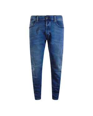 Diesel Tepphar-x Brown Badge Blauwe Denim Broek