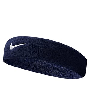 Nike Swoosh Hoofdband (Marine / Wit)