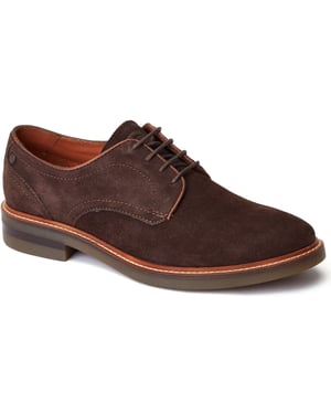 Base London Mawley Leren Herenschoenen In Verbrand Bruin Oxford-Model