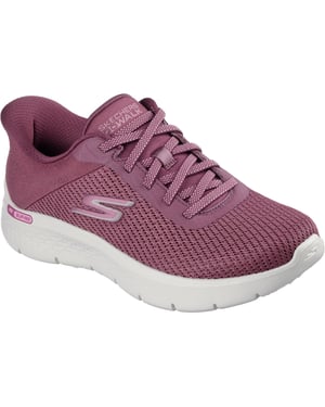 Skechers Go Walk Flex Textiel Dames Bordeaux Rode Sneakers