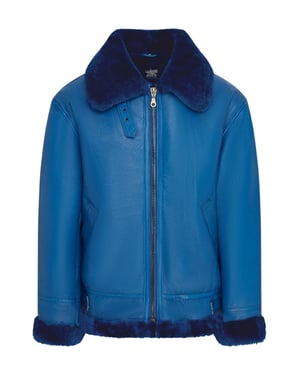 Heren blauw B3 bommenwerper RAF pilotenjack van schapenvacht - Wyndham