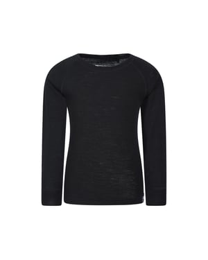 Mountain Warehouse Kinder/Kids Merino II Ronde Hals Base Layer Top (Zwart)