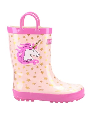 Cotswold Kinder/Kinder Puddle Eenhoorn Wellington Laarzen (Roze)
