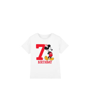 Disney Kinderen/Kinderen Mickey Mouse 7e Verjaardag T-Shirt (Wit)
