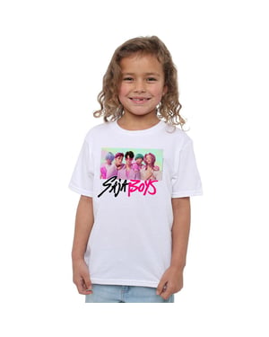 K-Pop Demon Hunters Kinder/Kids Saja Jongens Fotolijst T-shirt (Wit)