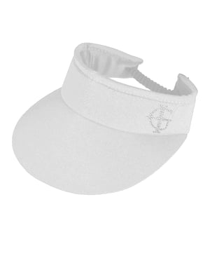 Island Green Dames/Dames Diamante Logo Golf Zonneklep (Wit)
