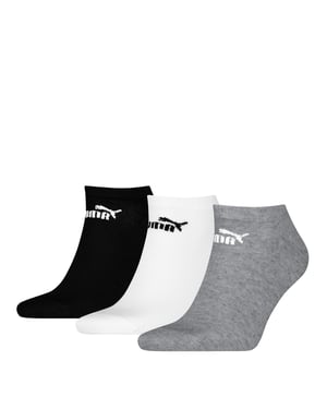 Puma Trainingssokken met logo voor volwassenen (pak van 3) (Zwart/Wit/Grijs)