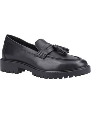 Hush Puppies Abigail Senior Meisjes Zwarte Leren Mocassins
