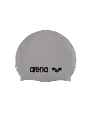 Arena Unisex Volwassen Klassieke Silicone Zwemcap (Zilver/Zwart)