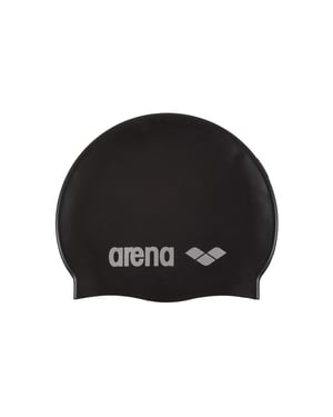 Arena Unisex Volwassen Klassieke Silicone Zwemcap (Zwart/Zilver)