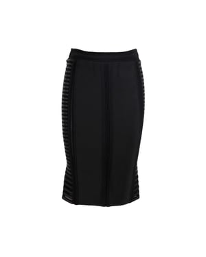 Roberto Cavalli Stretch Midi Rok met Gevoerde Details - '10s