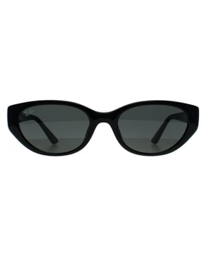 Ray-Ban RB4457D Bio Based 667787 gepolijst zwart donkergrijs zonnebril
