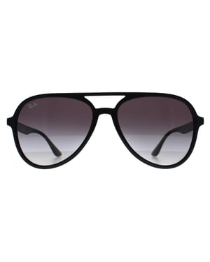Ray-Ban RB4376 601/8G gepolijst zwart grijs gradiÃ«nt zonnebril