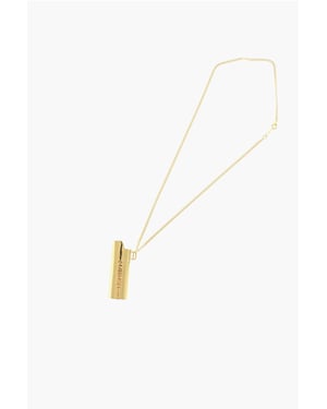 Gouden metalen ketting met aanstekerhouder in goud