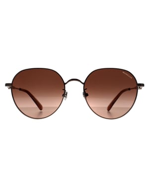 Moncler ML0236-K 34F glanzend licht bronsbruin gradiÃ«nt zonnebril