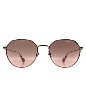 Moncler ML0156-K 28U glanzend rosÃ©goud roze bruin zonnebril